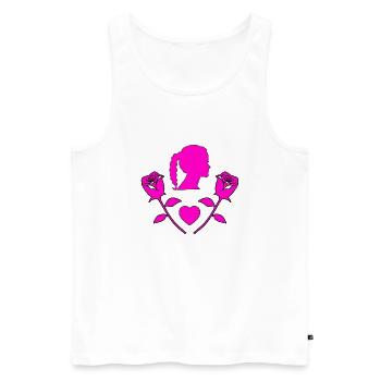 Summer - Men's Premium Organic Tank Top - white - Front - AI Model Male 178 light (178cm)