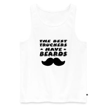 Bart - Männer Premium Bio Tank Top - Weiß - Vorne - Michal (187cm)