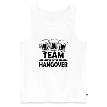 Hangover Team Alcohol - Men's Premium Organic Tank Top - white - Front - AI Model Male 178 light (178cm)