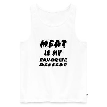 Fleisch - Männer Premium Bio Tank Top - Weiß - Vorne - AI Model Male 178 light (178cm)