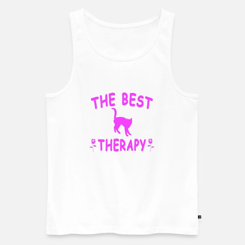 Katze - Männer Premium Bio Tank Top - Weiß