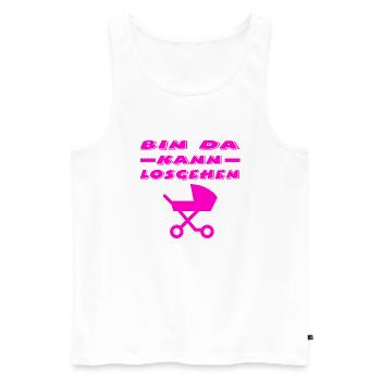 Baby - Männer Premium Bio Tank Top - Weiß - Vorne - Michal (187cm)