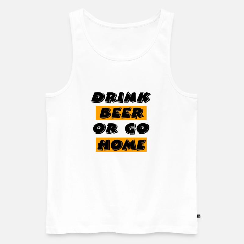 Bier - Männer Premium Bio Tank Top - Weiß
