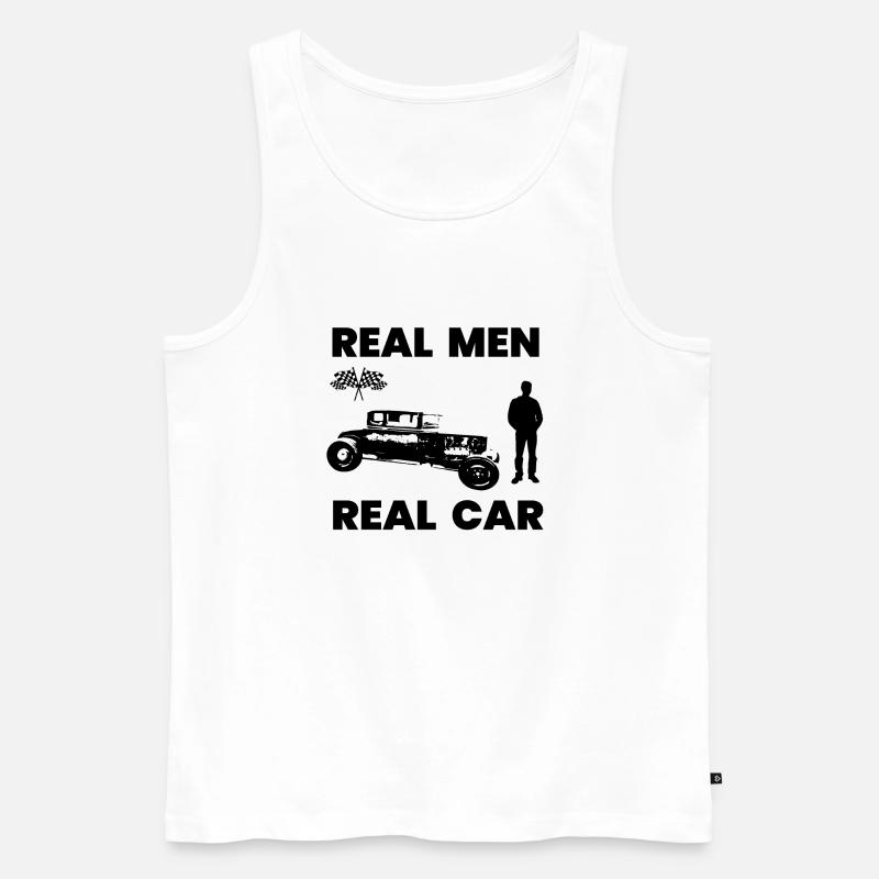 Auto - Männer Premium Bio Tank Top - Weiß