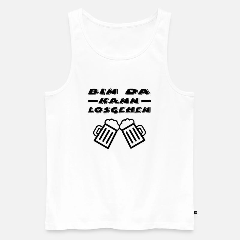 Bier - Männer Premium Bio Tank Top - Weiß