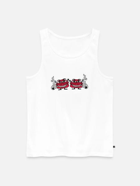 2 hemp-smoking monsters - Men's Premium Organic Tank Top - white