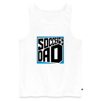 Logo Design Soccer Papa - Débardeur bio Premium Homme - blanc - Devant - AI Model Male 178 light (178cm)