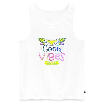 Think outside the box positive thoughts happy - Men's Premium Organic Tank Top - white - Front - Michal (187cm)