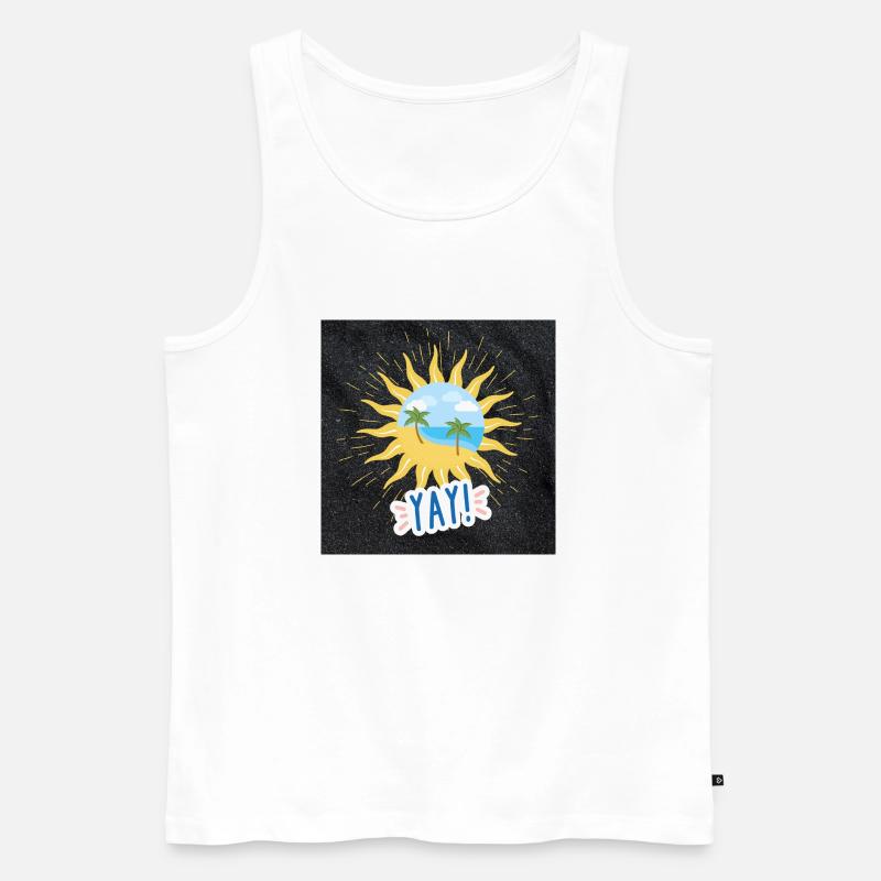 Sommer - Männer Premium Bio Tank Top - Weiß