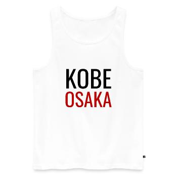 Kobe Osaka Design Japon - Débardeur bio Premium Homme - blanc - Devant - AI Model Male 178 light (178cm)