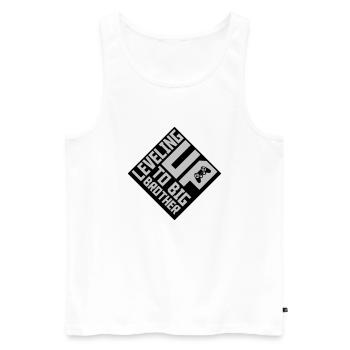 Leveling up big brother - Men's Premium Organic Tank Top - white - Front - AI Model Male 178 light (178cm)