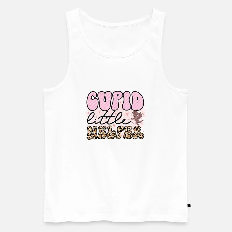 Amor Kleiner Helfer - Männer Premium Bio Tank Top - Weiß