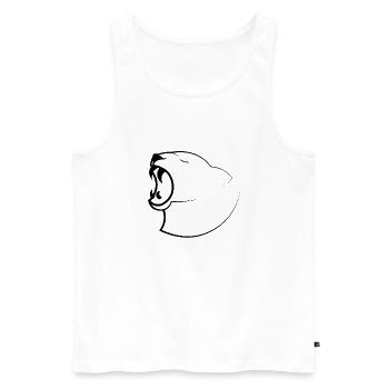Lioness - Men's Premium Organic Tank Top - white - Front - Michal (187cm)