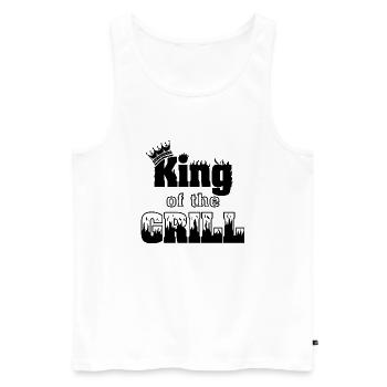 Roi du Grill - Débardeur bio Premium Homme - blanc - Devant - Michal (187cm)