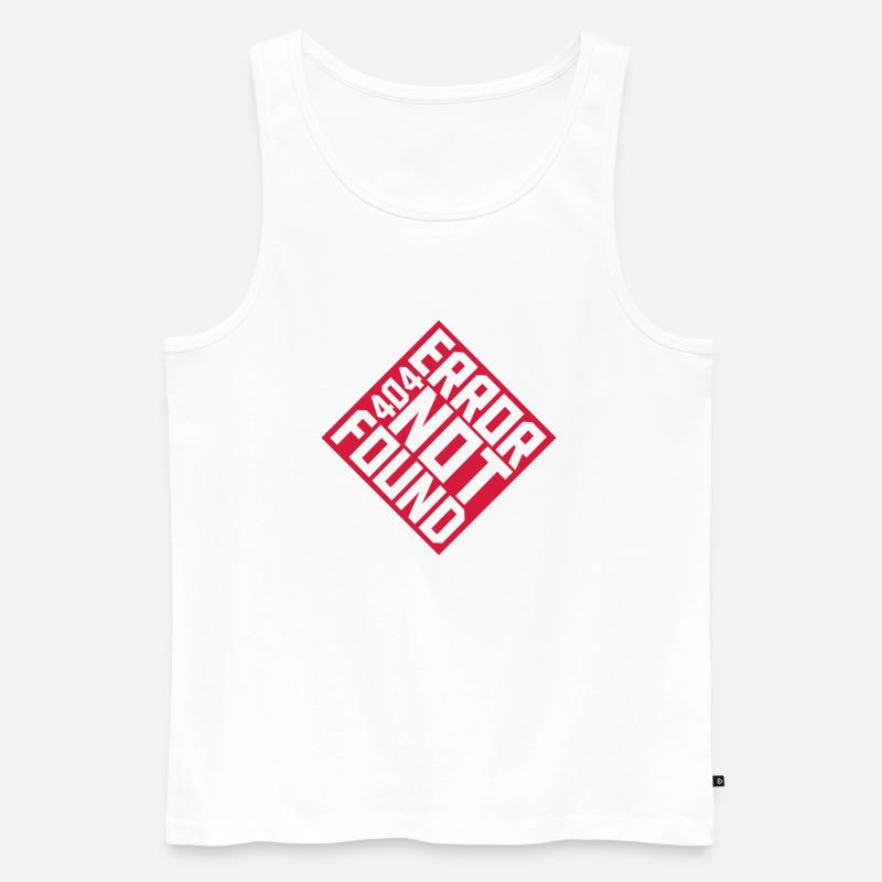 Error 404 not found - Männer Premium Bio Tank Top - Weiß