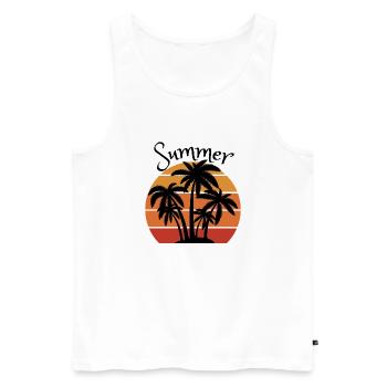 Summer - Débardeur bio Premium Homme - blanc - Devant - Michal (187cm)