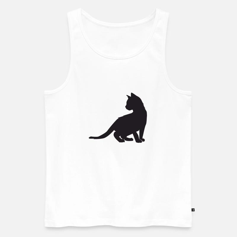 Kätzchen-Design - Männer Premium Bio Tank Top - Weiß