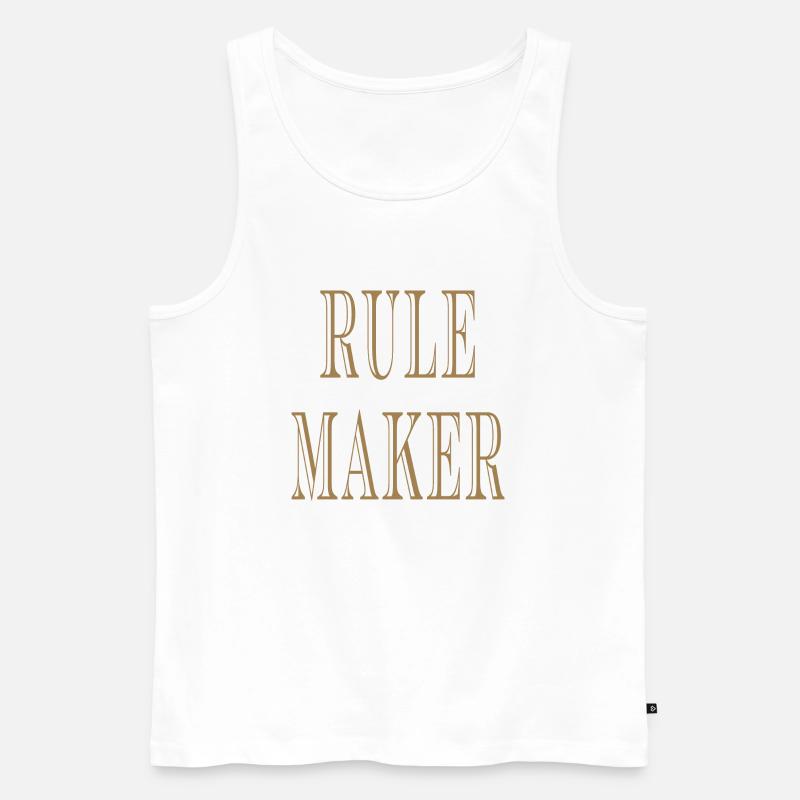 Rule Maker Rule Breaker - Männer Premium Bio Tank Top - Weiß