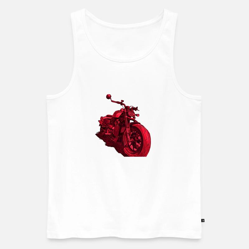 Chopper rot - Männer Premium Bio Tank Top - Weiß