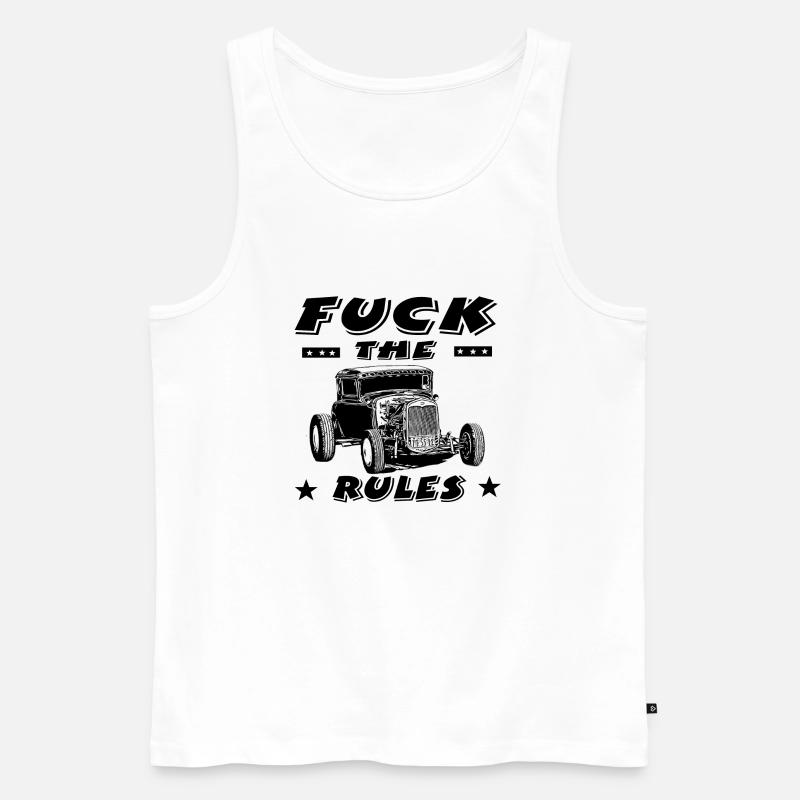 Auto - Männer Premium Bio Tank Top - Weiß
