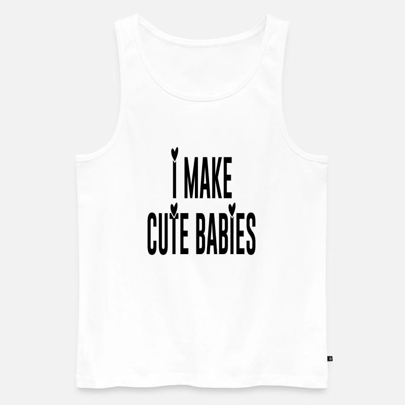 I make cute babies - Männer Premium Bio Tank Top - Weiß