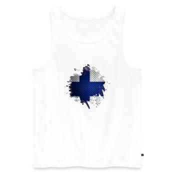Finlande Suomi helsinki scandinavie viking - Débardeur bio Premium Homme - blanc - Devant - Michal (187cm)
