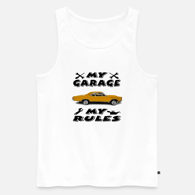 Auto - Männer Premium Bio Tank Top - Weiß