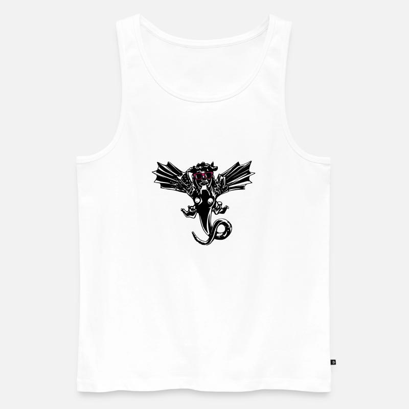 Wormser Drachendame - Männer Premium Bio Tank Top - Weiß