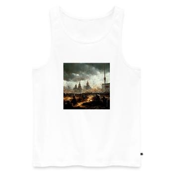 Der Krieg Ist Vorbei - Männer Premium Bio Tank Top - Weiß - Vorne - Michal (187cm)