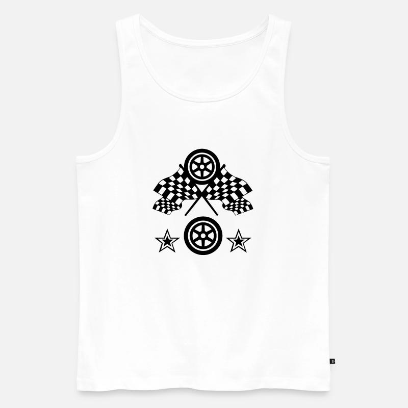 Auto - Männer Premium Bio Tank Top - Weiß