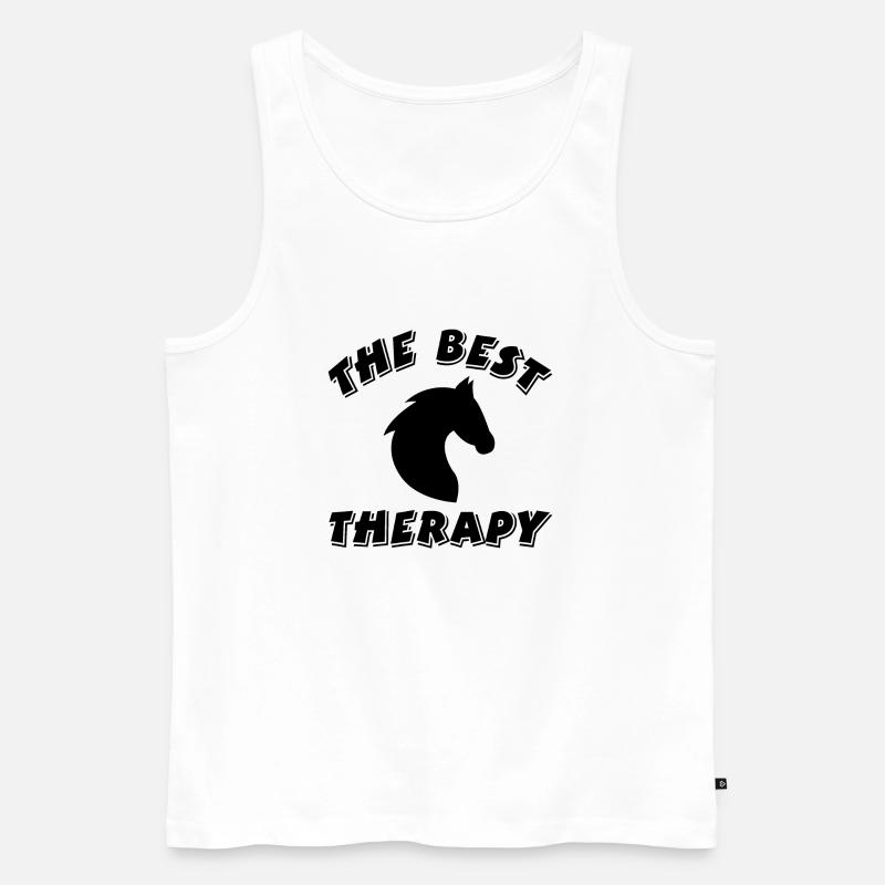 Pferd - Männer Premium Bio Tank Top - Weiß