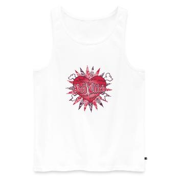 Bad Chick - Men's Premium Organic Tank Top - white - Front - AI Model Male 178 light (178cm)