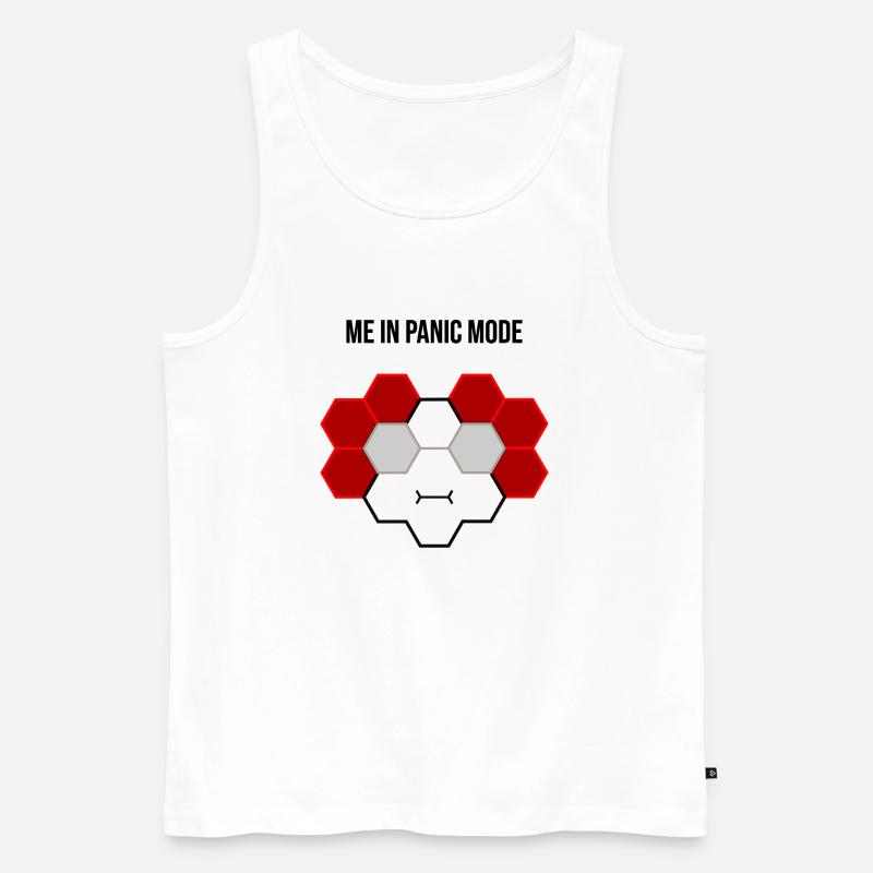 Me in panic mode - Männer Premium Bio Tank Top - Weiß
