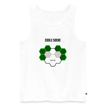Coole Socke - Männer Premium Bio Tank Top - Weiß - Vorne - Michal (187cm)