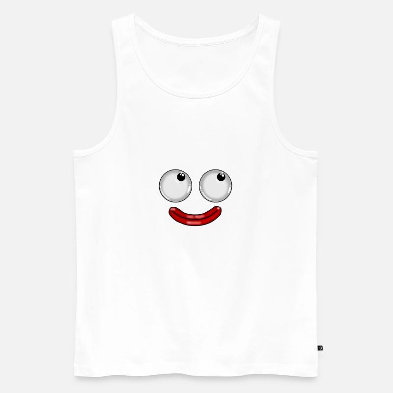 comic Augen - Männer Premium Bio Tank Top - Weiß