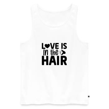 Love is in the Hair - Männer Premium Bio Tank Top - Weiß - Vorne - Michal (187cm)