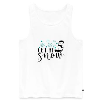 Let it snow - Men's Premium Organic Tank Top - white - Front - Michal (187cm)