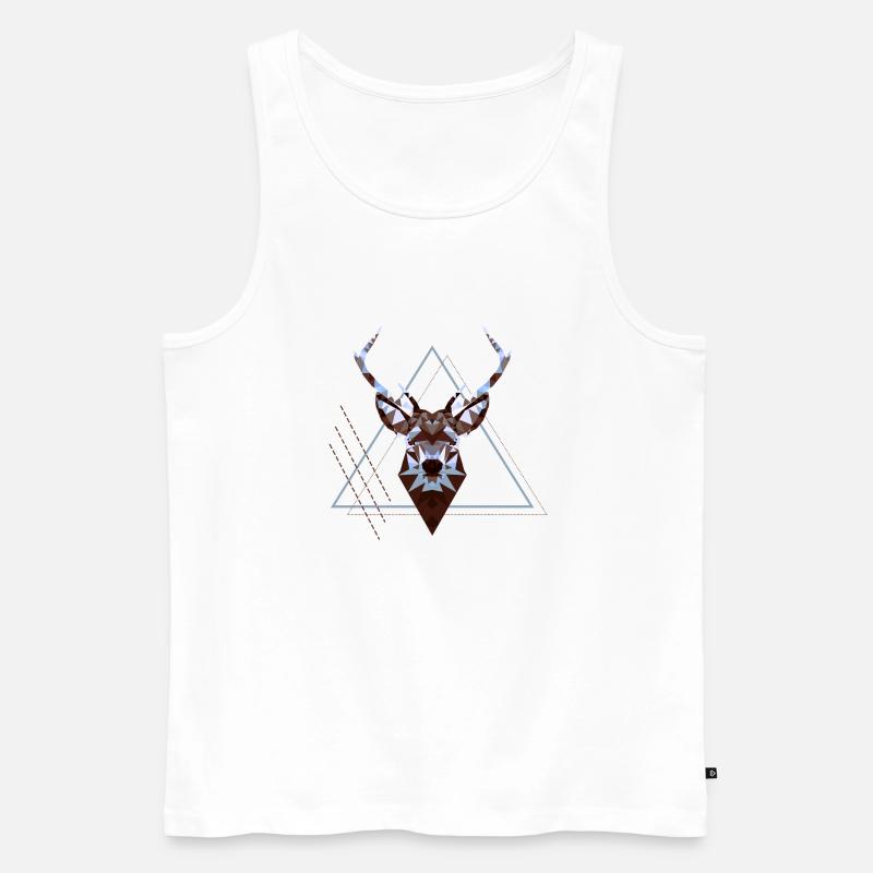 Deer1 - Männer Premium Bio Tank Top - Weiß