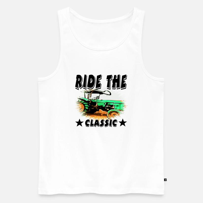Traktor - Männer Premium Bio Tank Top - Weiß