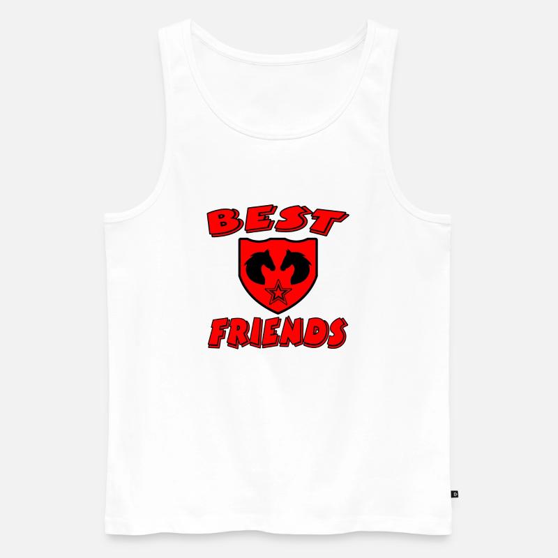 Pferde - Männer Premium Bio Tank Top - Weiß