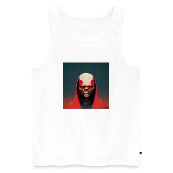 the red demon - Débardeur bio Premium Homme - blanc - Devant - Michal (187cm)