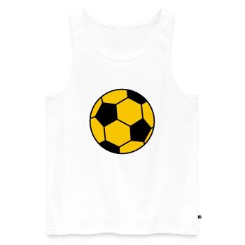 Fußball Ball - Männer Premium Bio Tank Top - Weiß - Vorne - Michal (187cm)