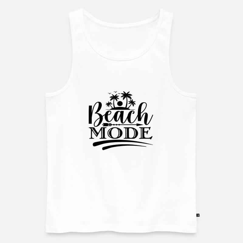 Beach Mode - Männer Premium Bio Tank Top - Weiß