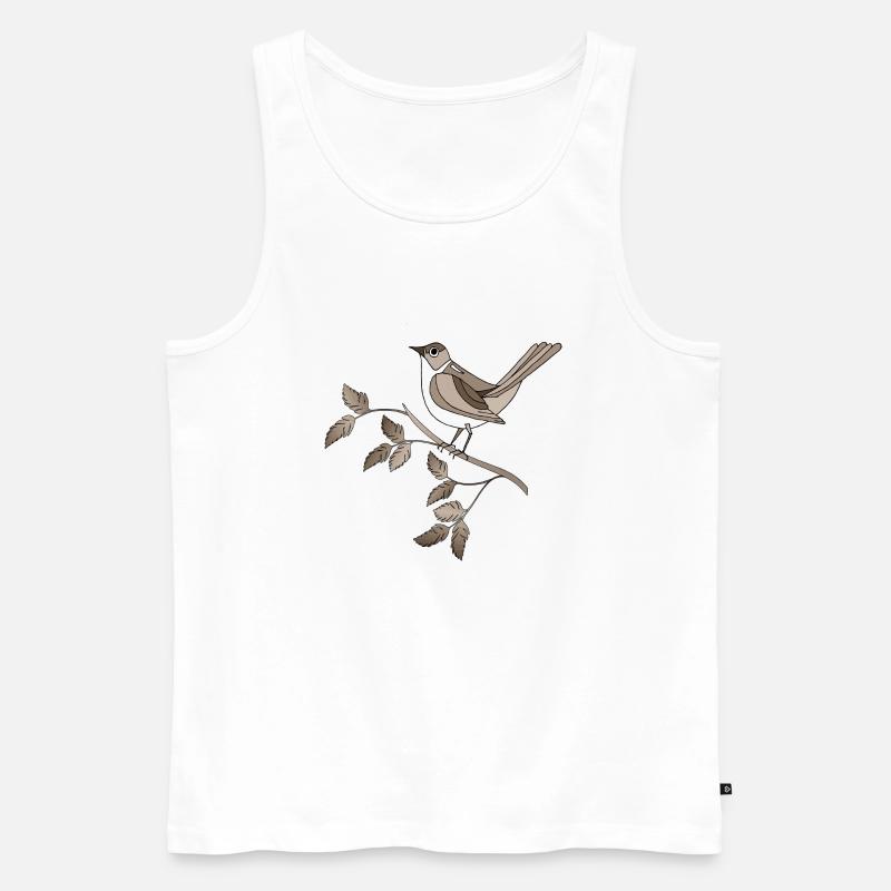 Vogel - Männer Premium Bio Tank Top - Weiß