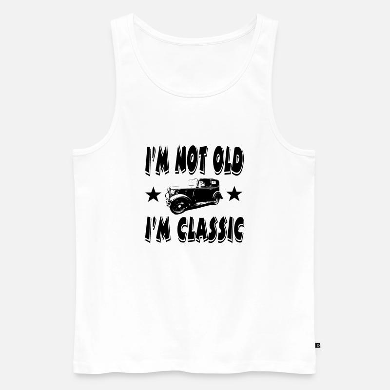 Auto - Männer Premium Bio Tank Top - Weiß