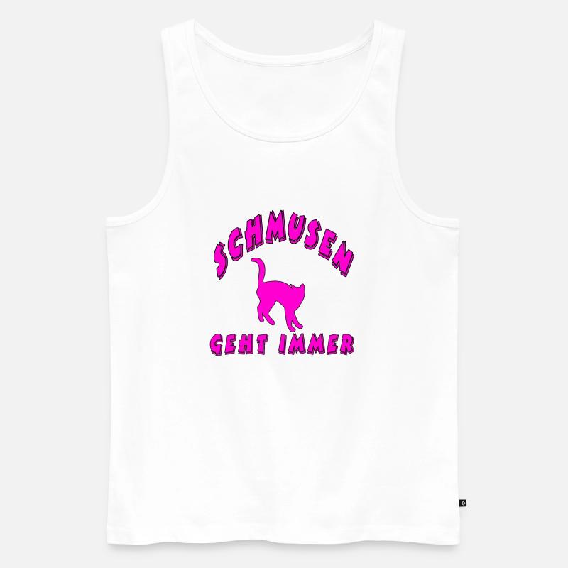 Katze - Männer Premium Bio Tank Top - Weiß