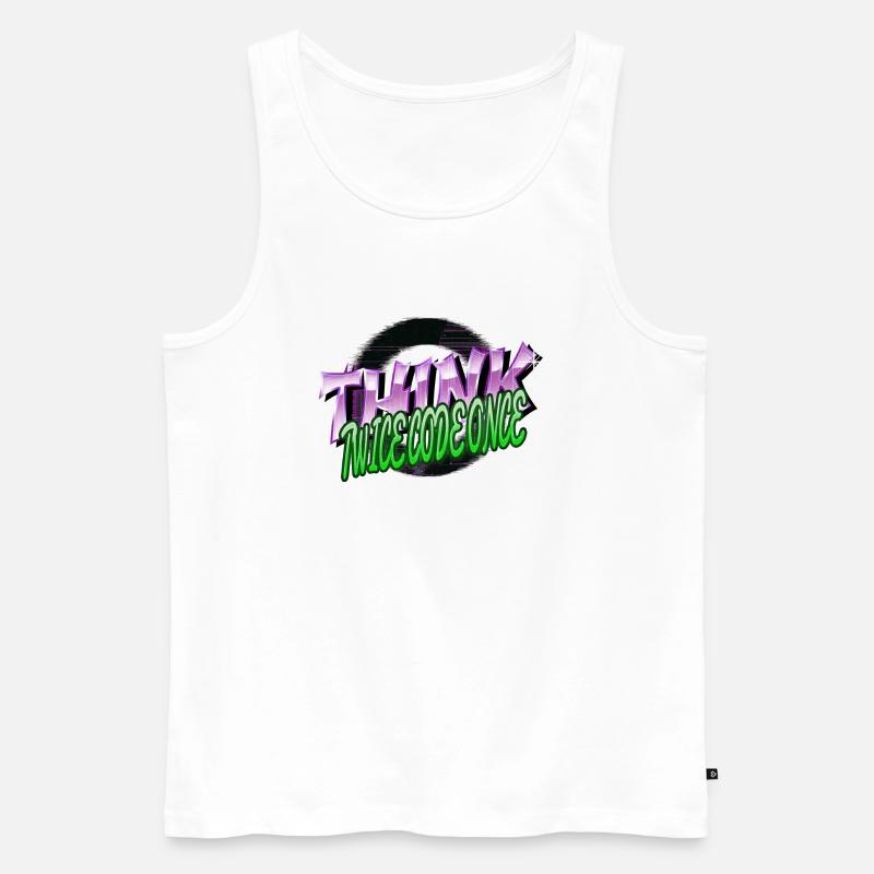 frontend developer statement quote - Männer Premium Bio Tank Top - Weiß