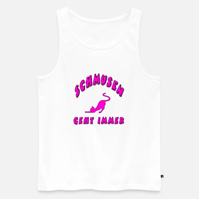 Katze - Männer Premium Bio Tank Top - Weiß