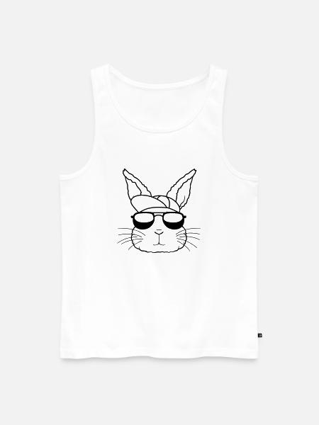 Sunglasses Capy Rabbit Cool - Men's Premium Organic Tank Top - white