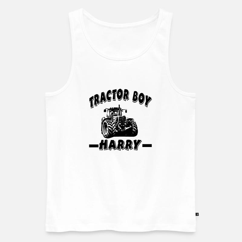 Traktor - Männer Premium Bio Tank Top - Weiß